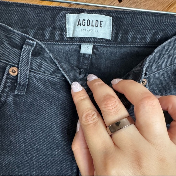Agolde Black 90’s Jeans Size 25 - Picture 5 of 7